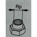 2" x 1' pumpekoblingssett svart