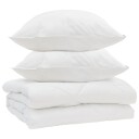 vidaXL Dyne med pute 3 stk. Hvit Mikrofiber