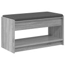 vidaXL Gangbenk Grå Sonoma 83 x 38 x 45 cm Konstruert treverk og stoff