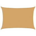  Solseil 160 g/m² rektangulær sand 4x5 m HDPE