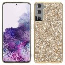 Samsung Galaxy S21 FE 5G Glitter Series Hybrid-deksel Gull