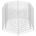 vidaXL Gabion høybed sekskantet 160x140x100 cm