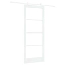 vidaXL Glidedør med hardware-sett "ORKDAL"Hvit Solid Tre & Glass
