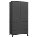 vidaXL Garderobe antrasitt 90x50x180 cm metall