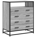  Kommode grå sonoma 70x41x83,5 cm konstruert tre 8721102841514