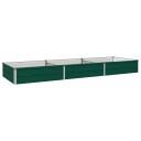 vidaXL Hevet Hagebed Grønn 240 x 80 x 24 cm kaldvalset stål