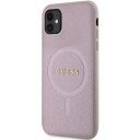 Guess iPhone 11/XR Hardcase 6.1" Rosa Saffiano med MagSafe