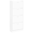 vidaXL Skoskap hvit 63x24x147 cm konstruert tre