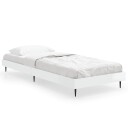 vidaXL Sengeramme høyglans hvit 75x190 cm konstruert tre