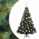 vidaXL Kunstig juletre med kuler 120 cm 150 LED-lys Varmhvit
