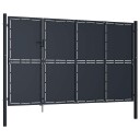 vidaXL Hageport stål 350x200 cm antrasitt