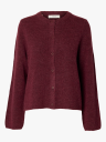 Selected Femme Lulu New Long Sleeve Knit Cardigan Burgunder S