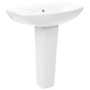 vidaXL Servant frittstående sokkel keramisk hvit 650x520x200 mm