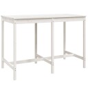 vidaXL Hagebord hvit 159,5x82,5x110 cm heltre furu
