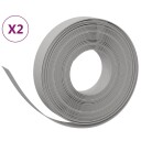 vidaXL Hagekanter 2 stk grå 10 m 10 cm polyetylen
