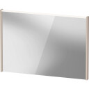 Duravit D Code speil med lys øverst 100 x 700 mm taupe