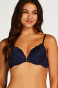 Hunkemöller Marine Padded Push-Up Underwirød Bra blå 80B