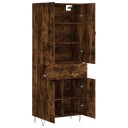  Highboard røkt eik 69,5x34x180 cm konstruert tre