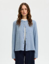 Selected Slflulu New Ls Knit Cardigan Noos - Blue - XL