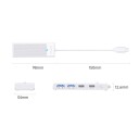 Orico PAPW2AC-C3 USB-hub med 4 Porter 2x USB-A 3.0, USB-C 3.0 og PD 100W 0,15m Hvit