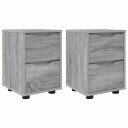  Nattbord 2 pcs Grå Sonoma 30,5 x 30 x 43 cm Konstruert tre
