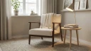 Ängsbro Lenestol Stoff   Beige