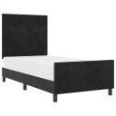  Senge ramme Svart 100x200 cm Fløyel