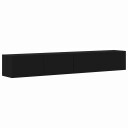  TV Veggskap 2 pcs Svart 60 x 31 x 29.5 cm Konstruert tre