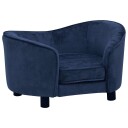 Vidaxl Hundesofa Blå 69X49X40 cm Plysj