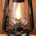 Lindby Raisa bordlampe, lykt, rustfarget