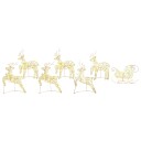  LED Reinsdyr med 40 LED 7 pcs Gull PET