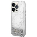 Guess Case For Iphone 14 Pro 6,1&Amp Amp Quot  Guhcp14llcsgsgh White Hard Case Liquid Glitter Marble