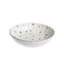 Nova Lilly Dyp Tallerken m/Blomster og Gullkant 20cm Hvit