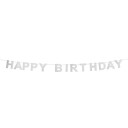 Boland Party Partners Glitterbanner Happy Birthday Sølv 30378