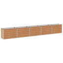 vidaXL Hevet Hagebed Treet Brown 400 x 40 x 55 cm kaldvalset stål