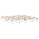  Sengeramme med madrass hvit 200x200 cm heltre furu 8721102947117
