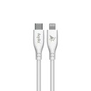 Aqiila Cablebird CS22 USB-C til Lightning 30W 2m Hvit Silikon