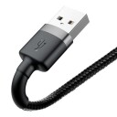 Baseus Cafule USB-A til Lightning Kabel 3m Grå/Svart