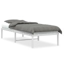 vidaXL Sengeramme i metall hvit 75x190 cm 8721012304666