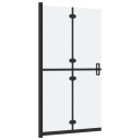 Sammenleggbar dusjvegg med frostet ESG-glass 80x190 cm