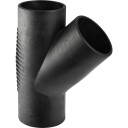 Geberit Silent Grenrør 45° 56x56 mm med TPE Lyddemping for Overvanns- Jord- og Drensrør