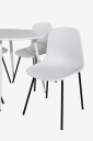Venture Home   Spisegruppe Plaza med 4 stk spisestoler Arctic   Hvit