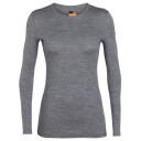 Icebreaker Women's 200 Oasis Long Sleeve Crewe XL, Gritstone Heather