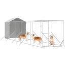 Vidaxl Utendørs Hundekennel Sølv 2X10X2.5 M Galvanisert Stål