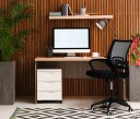 Kontorstol ergonomisk svart ModernHome kontorstol med hjul