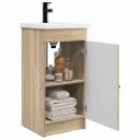  Badmøbel med vask Sonoma eik 42 x 40 x 84,5 cm Konstruert tre