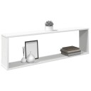 vidaXL Vegghyller kubeformet 2 stk hvit 100x15x30 cm sponplate