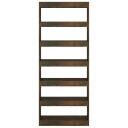 vidaXL Bokhylle/romdeler r?kt eik 80x30x198 cm sponplate