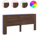  Hodegavl skap med LED brun eik 220x16,5x103,5 cm 8721012465947
