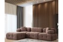 Belgin Boblende Divansofa 3 seter 315 cm   Brun